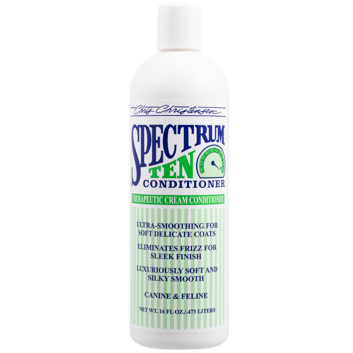 Chris Christensen Spectrum Ten Dog Conditioner Groom Like a Professional Gentle Cleansing Leaves Coat Soft & Silky Gorgeous Shine Made in the USA 473ml