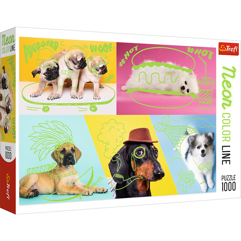1000 Piece Jigsaw Puzzle, Far Out Dogs