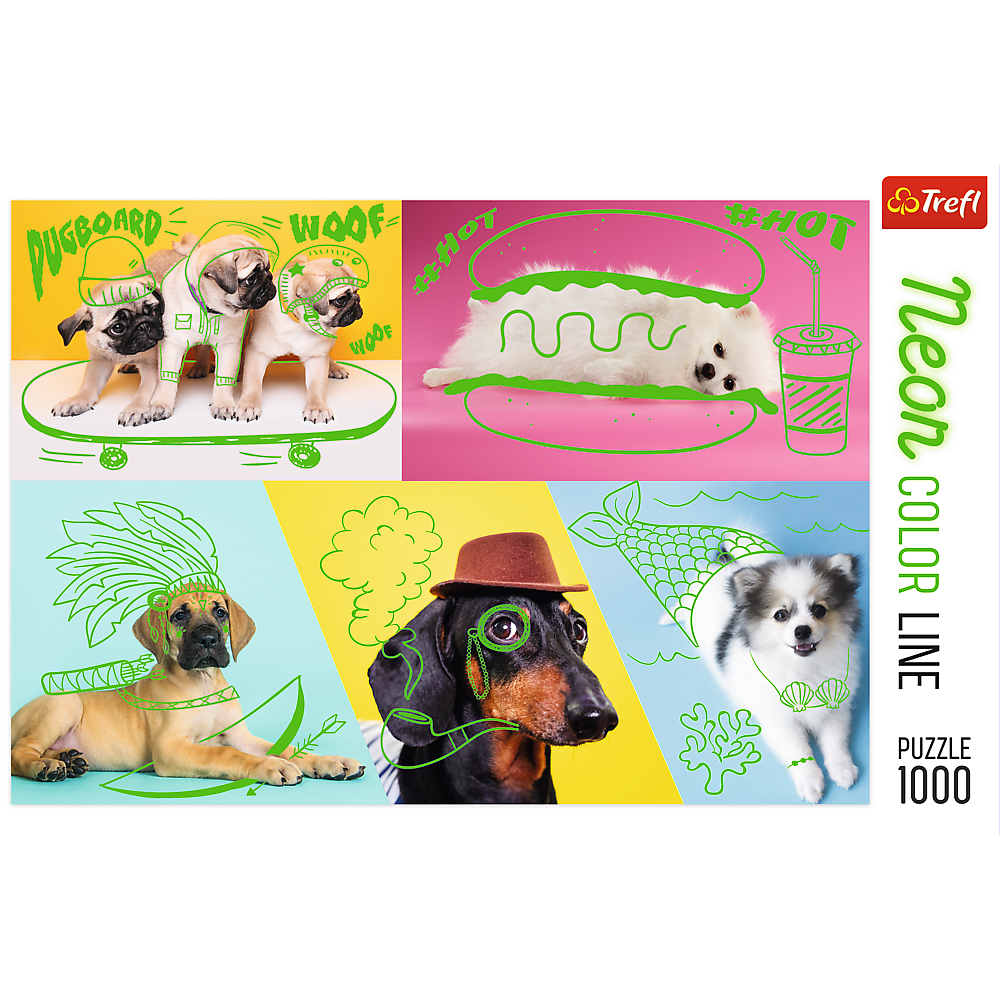 1000 Piece Jigsaw Puzzle, Far Out Dogs