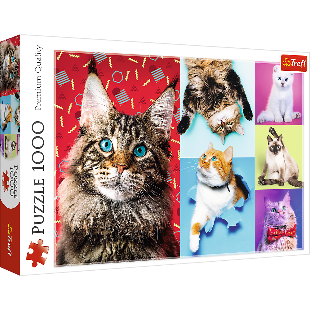 1000 Piece Jigsaw Puzzles, Happy Cats