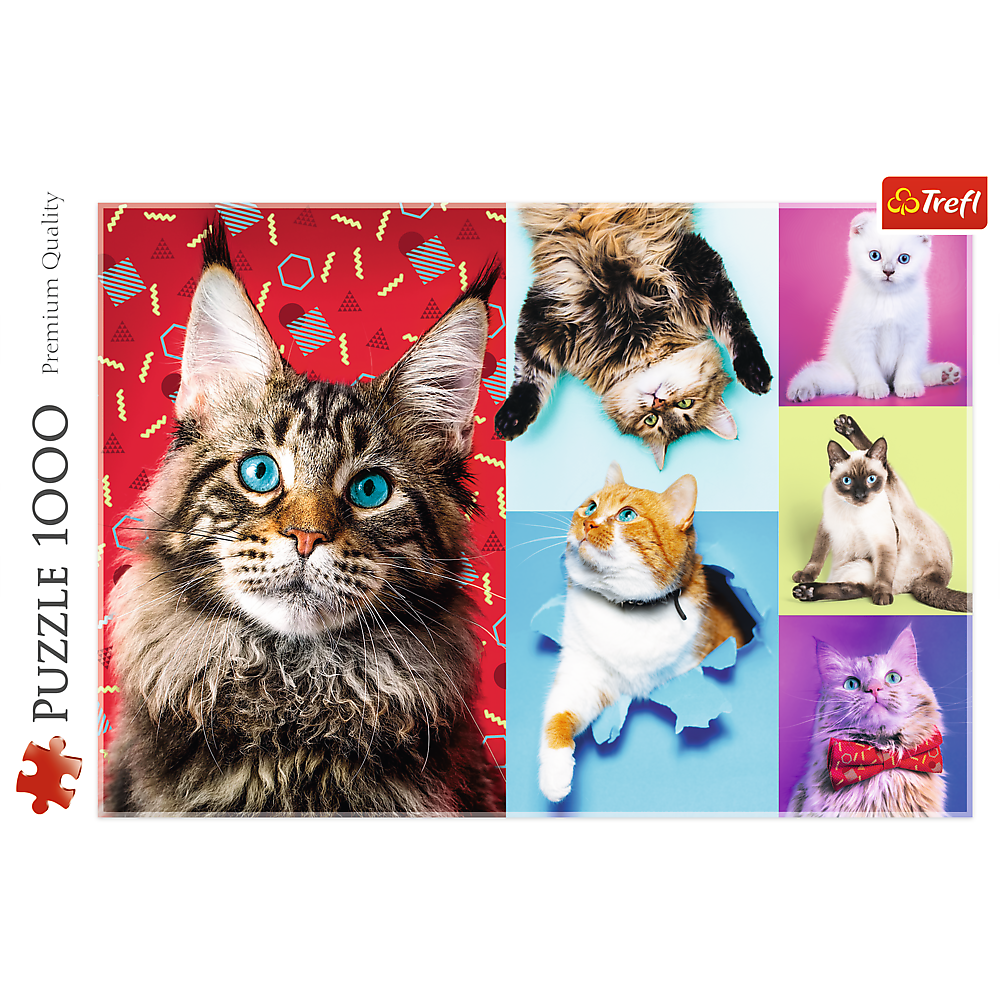 1000 Piece Jigsaw Puzzles, Happy Cats