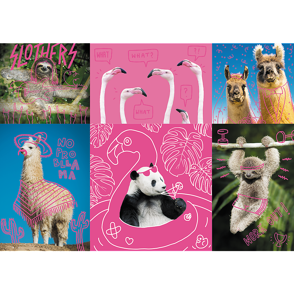 1000 Piece Jigsaw Puzzles, Crazy Animals