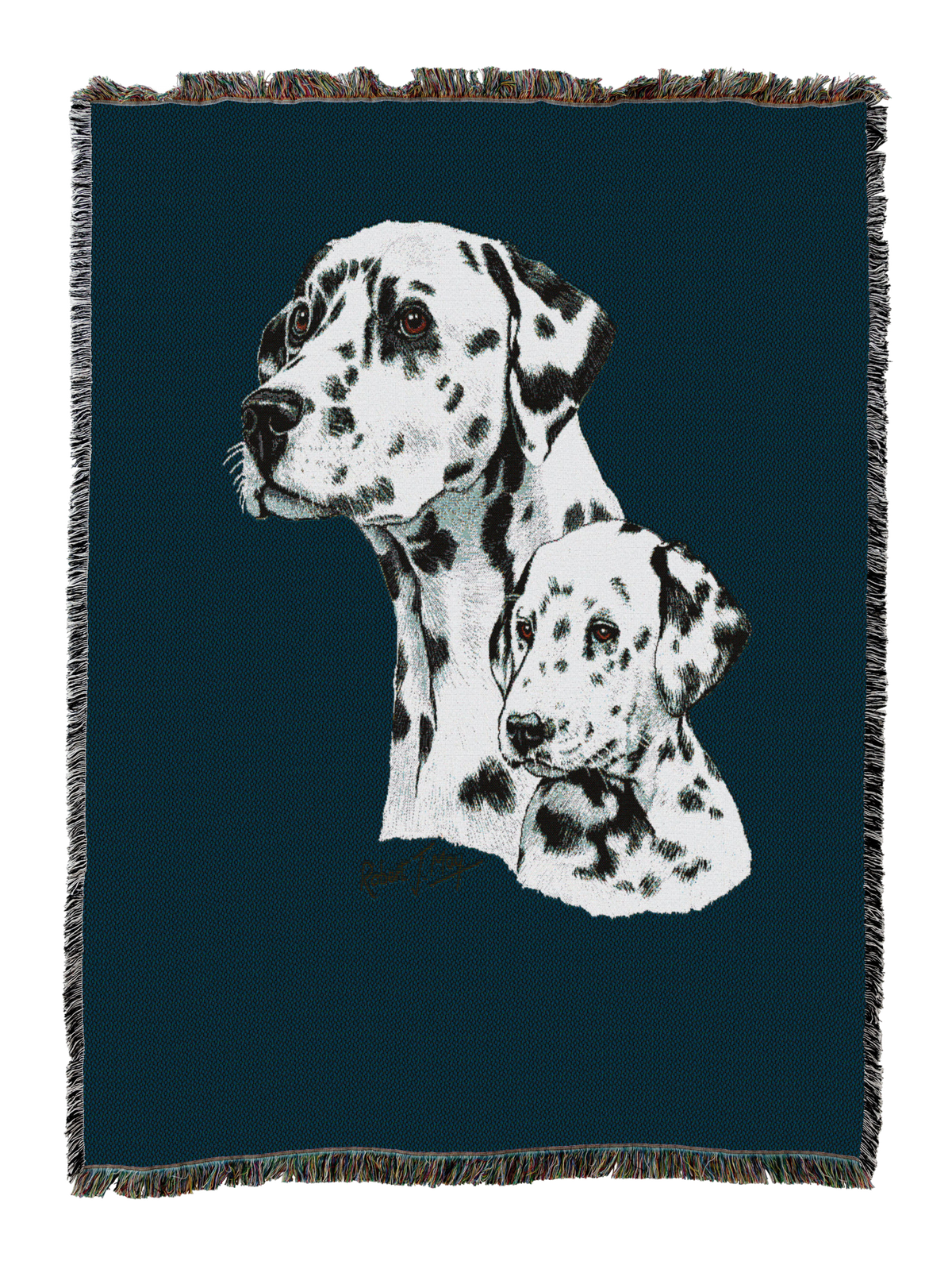 Dalmatian With Puppy Blanket