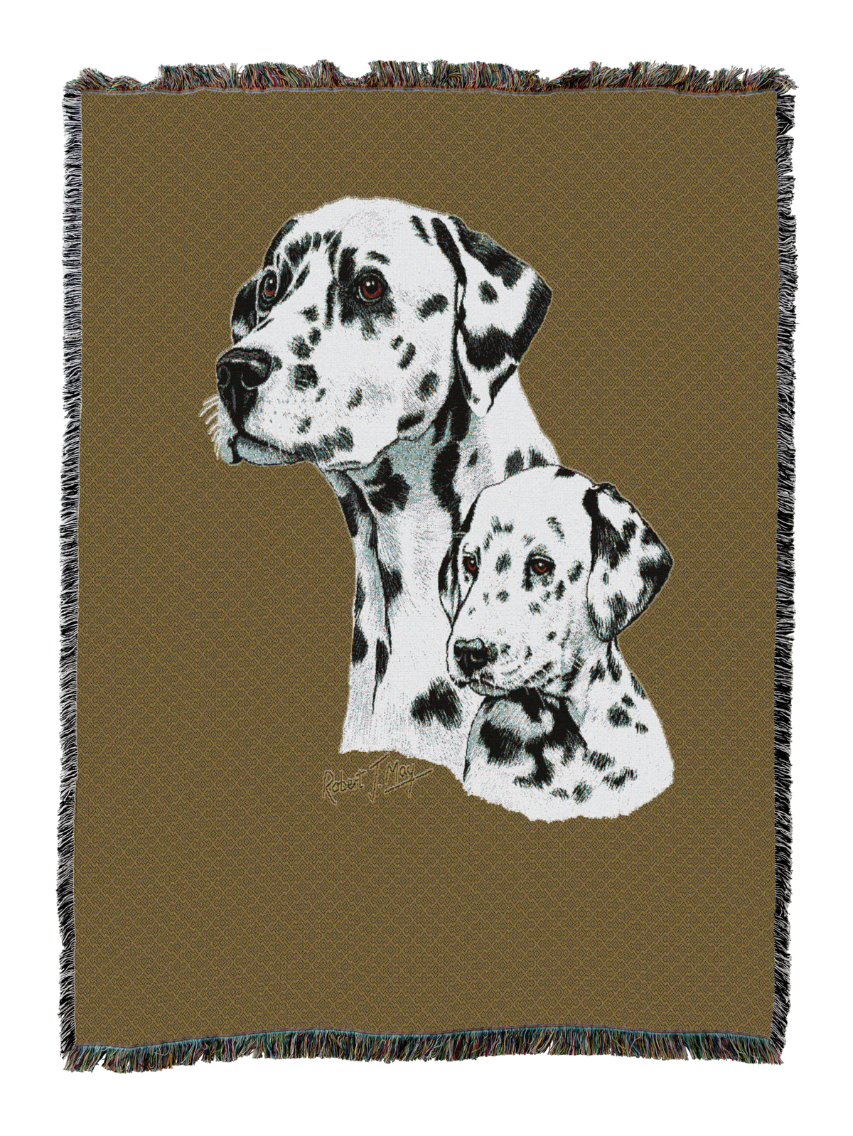 Dalmatian With Puppy Blanket