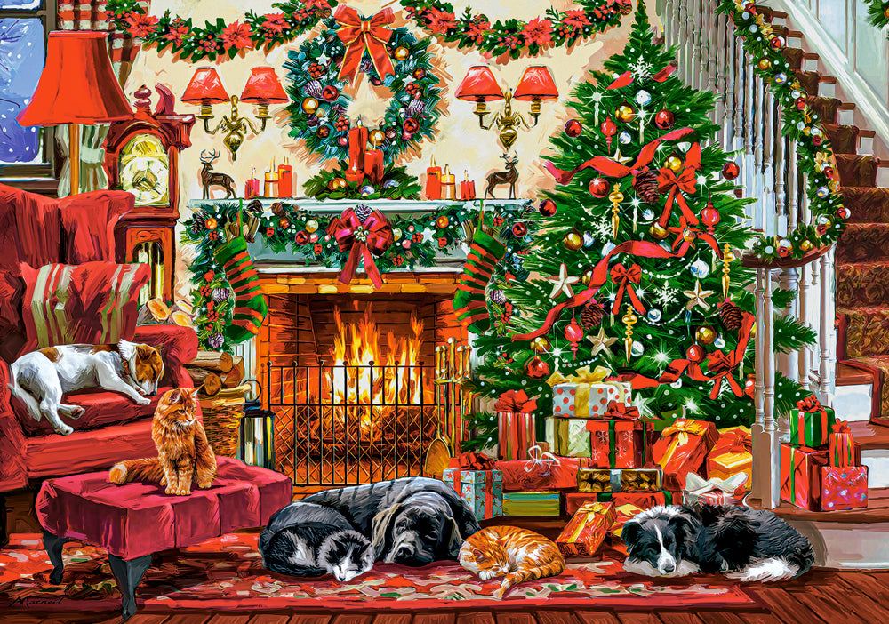 500 Piece Jigsaw Puzzle, Cozy Fireplace