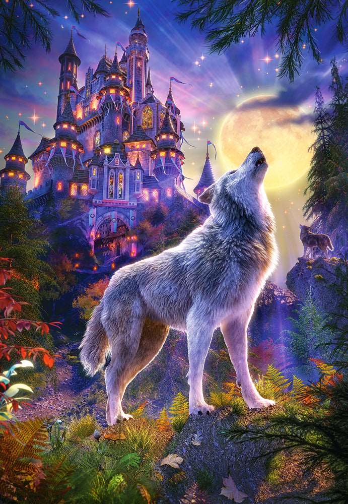 1000 Piece Jigsaw Puzzle, Wolf Castle