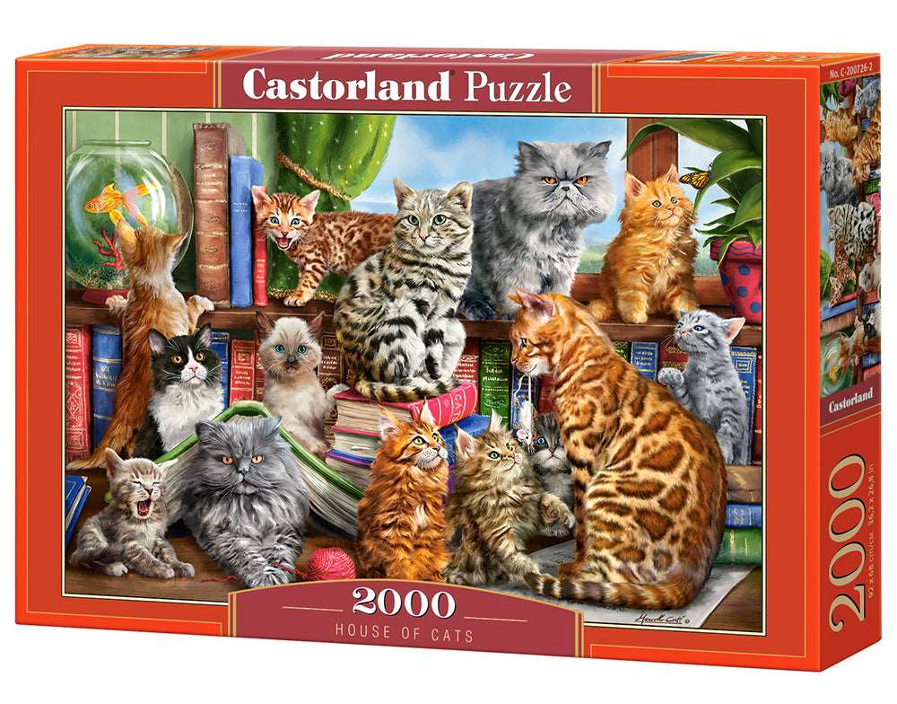 2000 Piece Jigsaw Puzzle, House of Cats