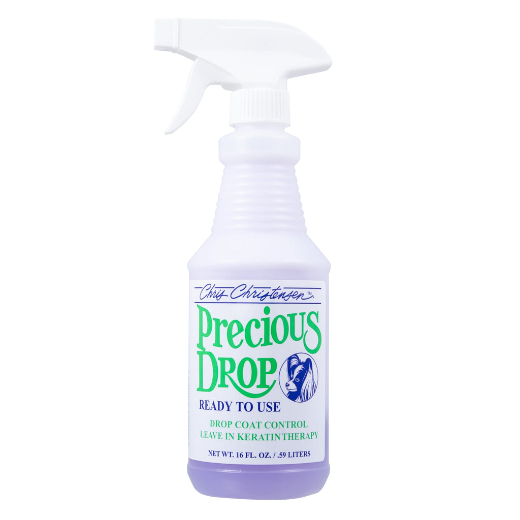 Chris Christensen Precious Drop Ready to Use Conditioner Dog Conditioner Groom Like a Professional Reduces Frizz & Matting Eliminates Breakage All Coat Types Made in USA 16 oz
