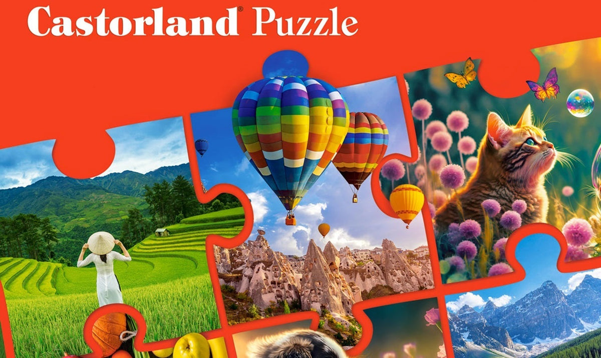 500 Piece Jigsaw Puzzle, Kitten's Floral Ride