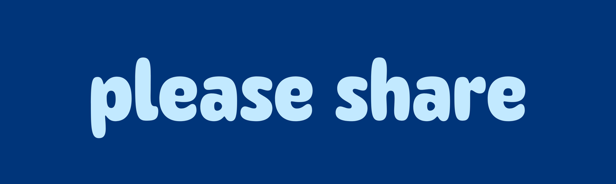 "please share" car magnet BLUE